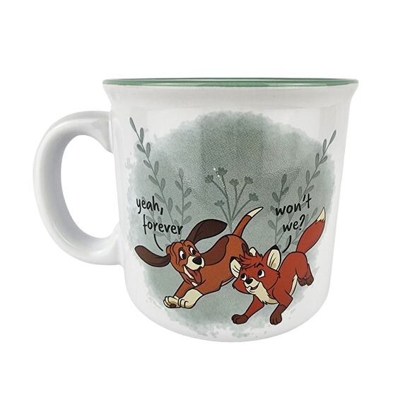 Disney Fox and the Hound "Friends Forever" Ceramic Camper Mug 20 Oz - Picture 2 of 3